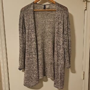 H&M Heathered Gray Open-Front Cardigan